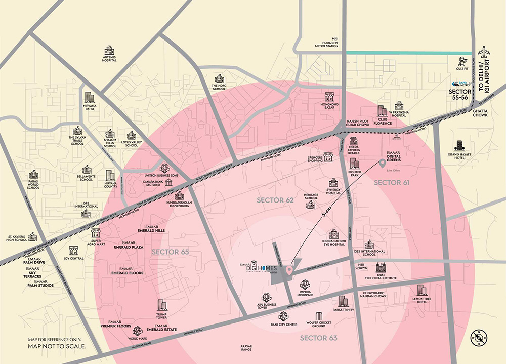 Emaar Digi Homes 2 Location Map